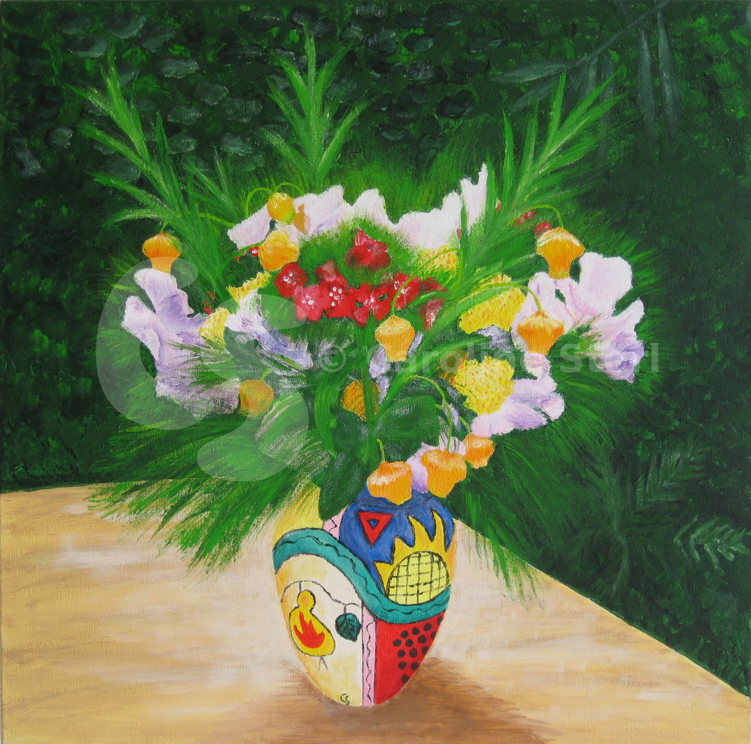 Painting: Chinese Lantern Lilies